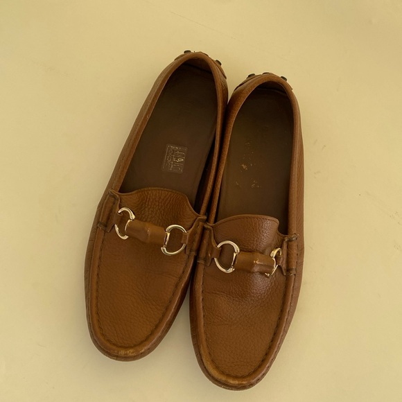 Gucci Bamboo Leather Driver Loafers Size 39 - Picture 3 of 7